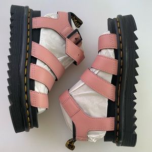 New in Box Dr. Martens Blaire Pink Leather Platforms